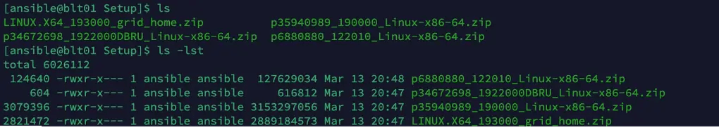 Required Setup files for Grid Release Update