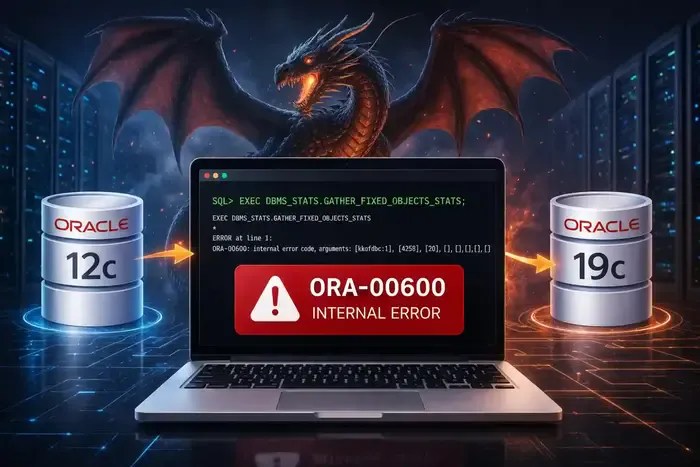 ORA-00600: internal error while Gathering Fixed Object Stats